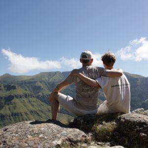Ludo met zijn oudste zoon in Afrika